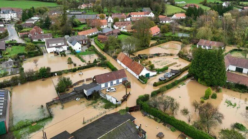 Une vue aérienne de Montcravel (Pas-de-Calais), le 10 novembre 2023.  ANTHONY BRZESKI | Crédits : AFP 