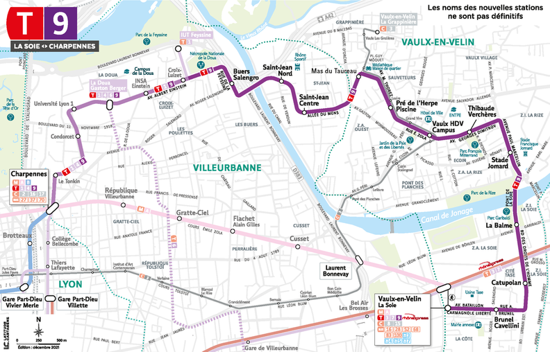 Projet ligne t9 Vaul-en-Velin