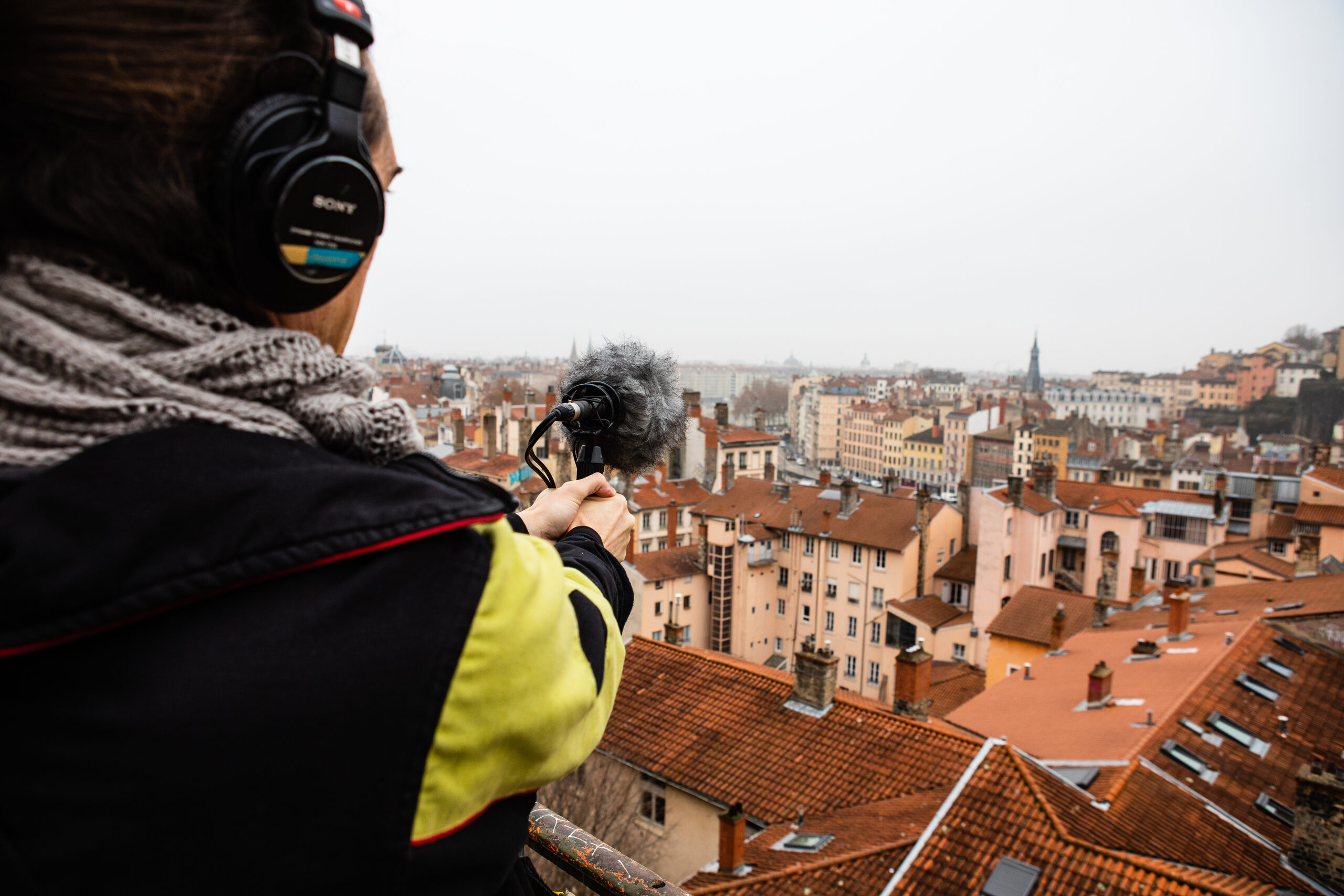 Portrait d'Olivier Minot à Lyon, pour l'émission de radio Dépêche d'Arte (Crédits Flore Giraud)