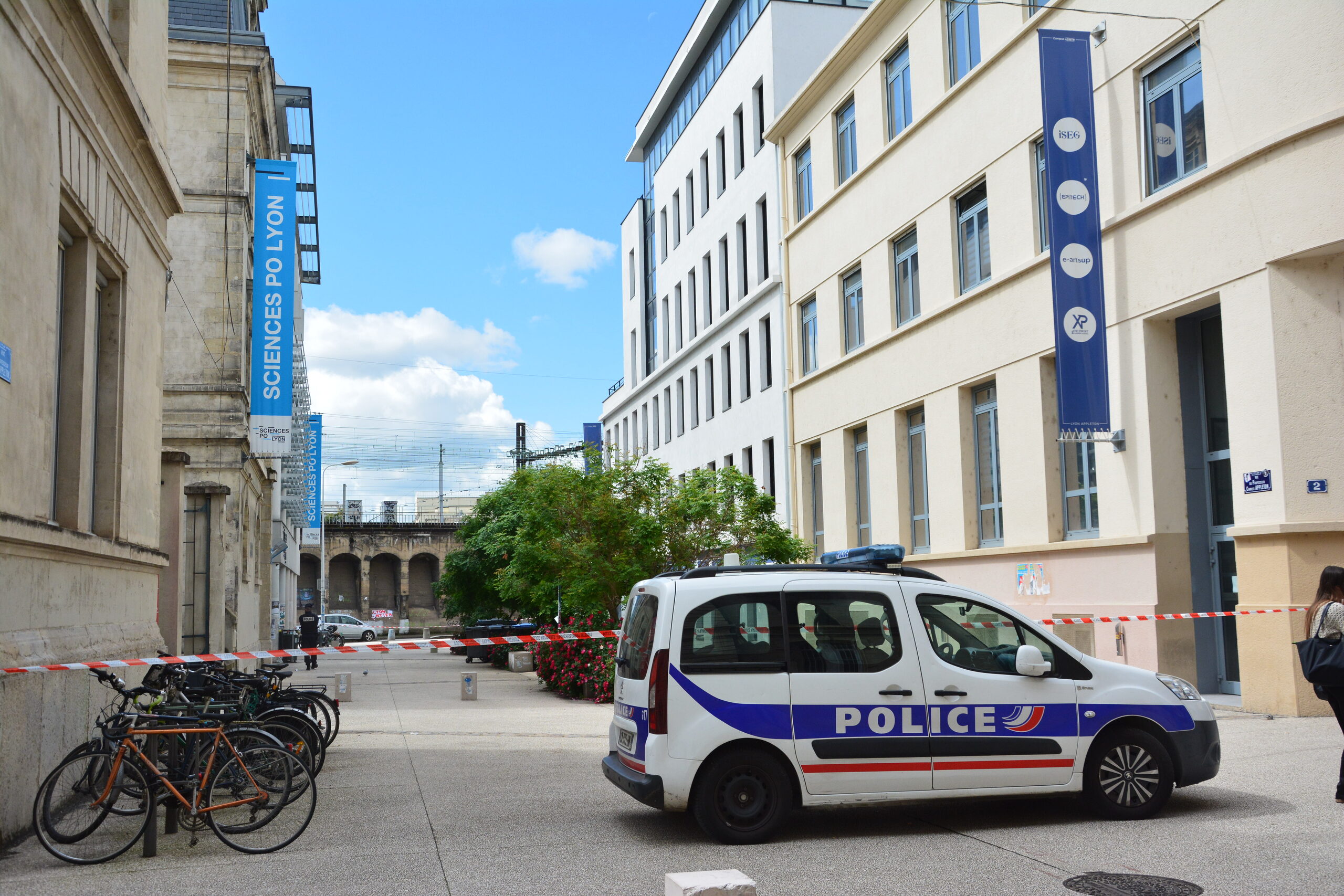 Présence de la police à Sciences Po Lyon après l'occupation