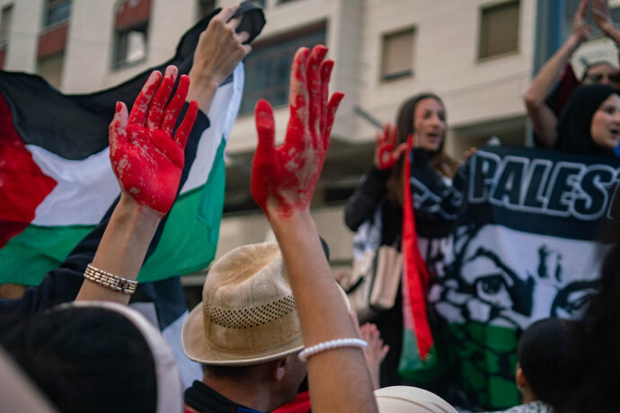 Manifestation Palestine, nasse métro