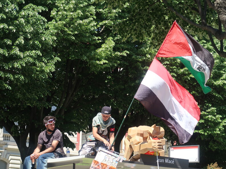 Le soutien à la Palestine était encore très présent cette année.