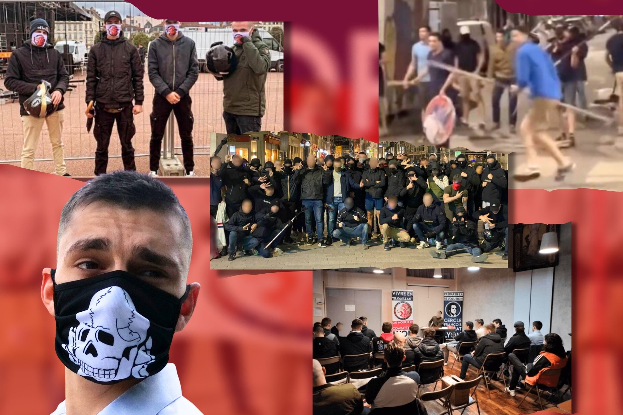Depuis sa création en 2019, Lyon Populaire multiplie les actions coups de poing à Lyon. ©Montage Rue89Lyon