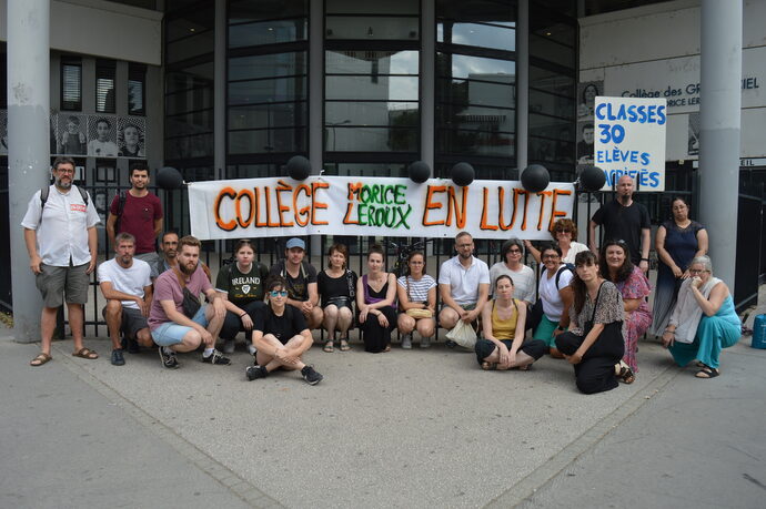 grève collège Leroux Villeurbanne