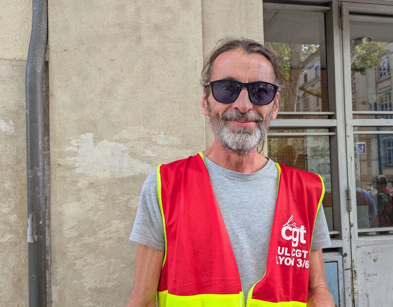 Sébastien Douillé, secrétaire de la CGT des agents de la ville de Lyon. ©PL/Rue89Lyon