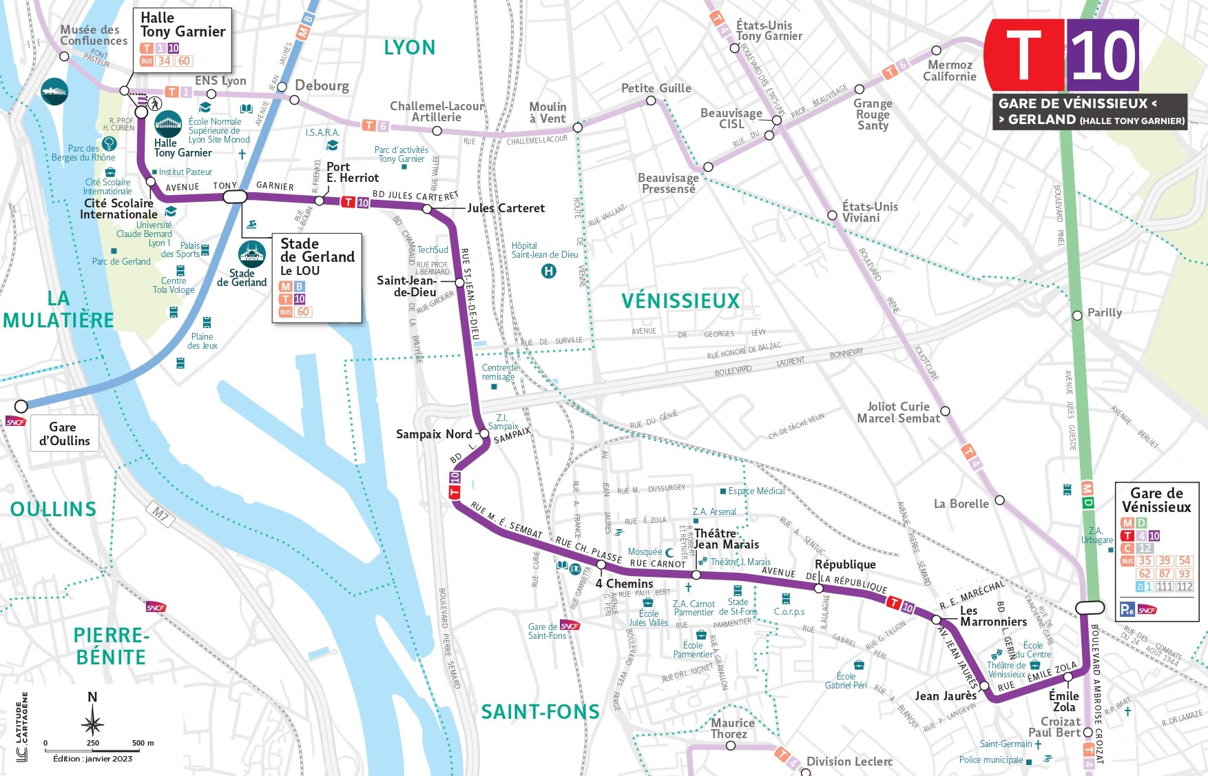 Le futur tramway T10, entre la Halle Tony Garnier et Gare de Vénissieux, va désenclaver la ville de Saint-Fons. ©Sytral