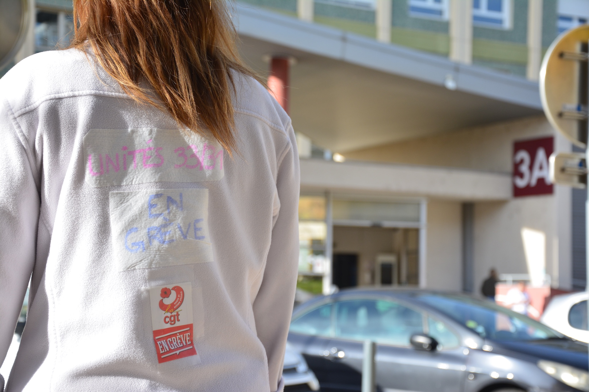 Les soignants en grève a l'hôpital Lyon Sud