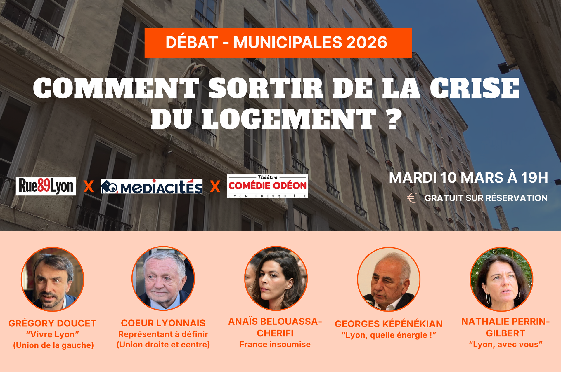 Comment sortir de la crise du logement ? Le débat des municipales à Lyon !
