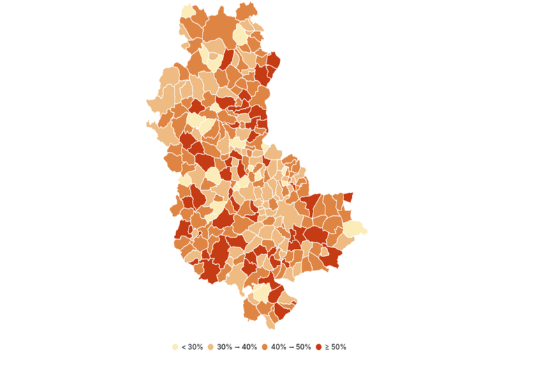 Taux d'abstention au premier tour des élections municipales dans le Rhône